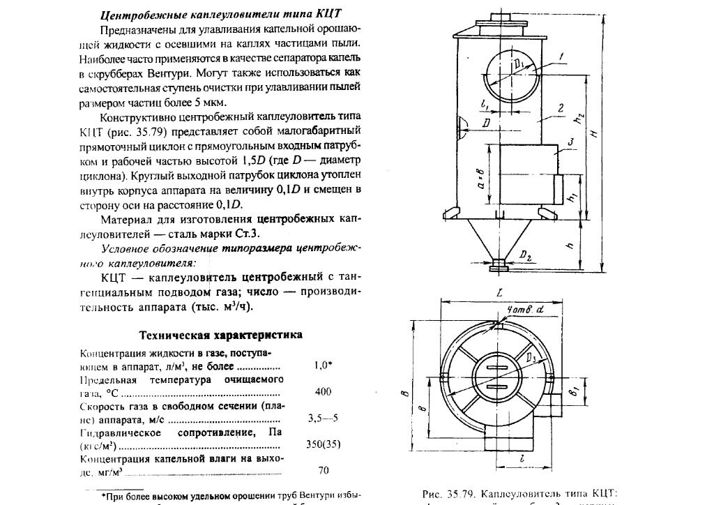 Чертеж каплеуловителя КЦТ в Астане