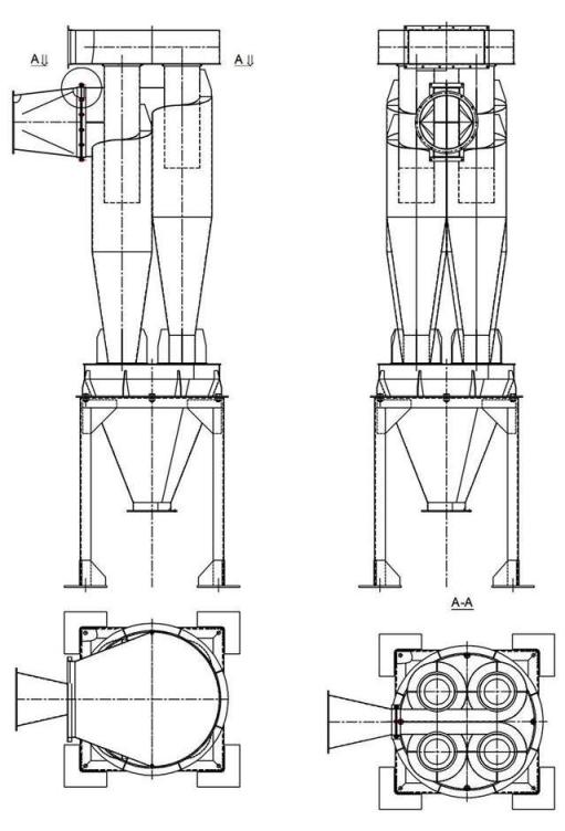 чертеж циклона У21-ББЦ в Астане