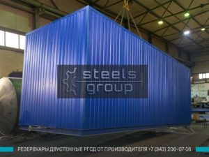 Фото с отгрузки двустенного резервуара в Астане